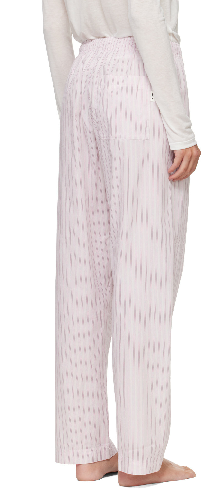 Tekla Pink Fine Twill Pyjama Pants