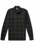 Sid Mashburn - Checked Cotton-Flannel Shirt - Green