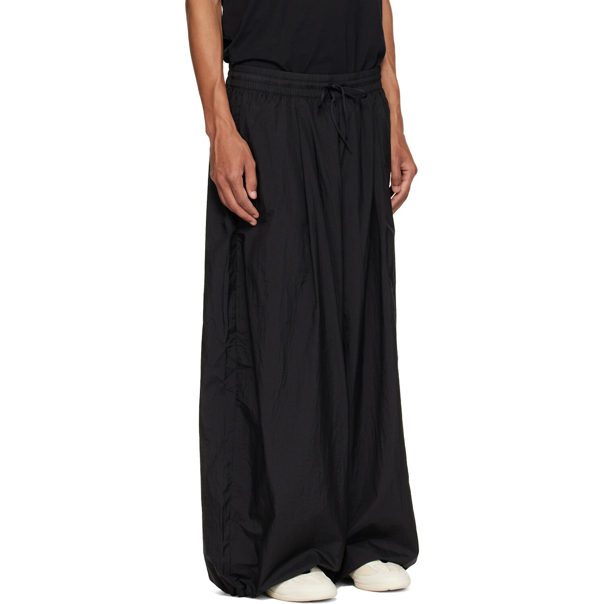 Y-3 Black Gradient 3-Stripes Nylon Wide Trousers