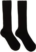 Jil Sander Black Cotton Socks