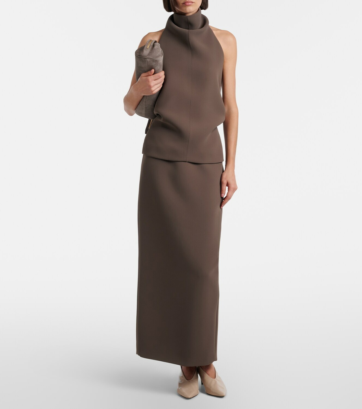 Khaite Winton crêpe maxi skirt