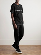 Givenchy - Logo-Print Distressed Cotton-Jersey T-Shirt - Black