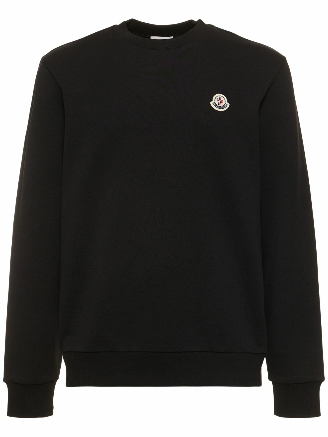 MONCLER Logo Patch Cotton Sweatshirt Moncler