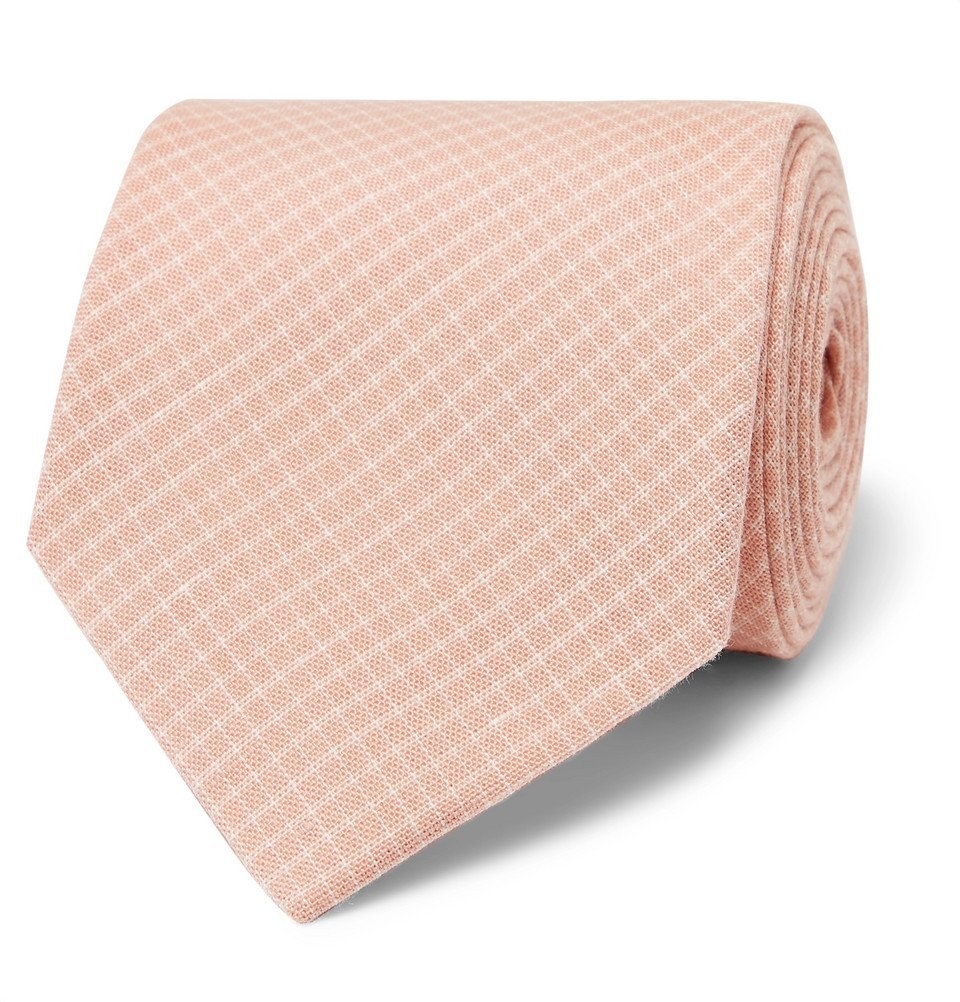 Photo: Oliver Spencer - 8cm Kersley Cotton and Linen-Blend Tie - Pink