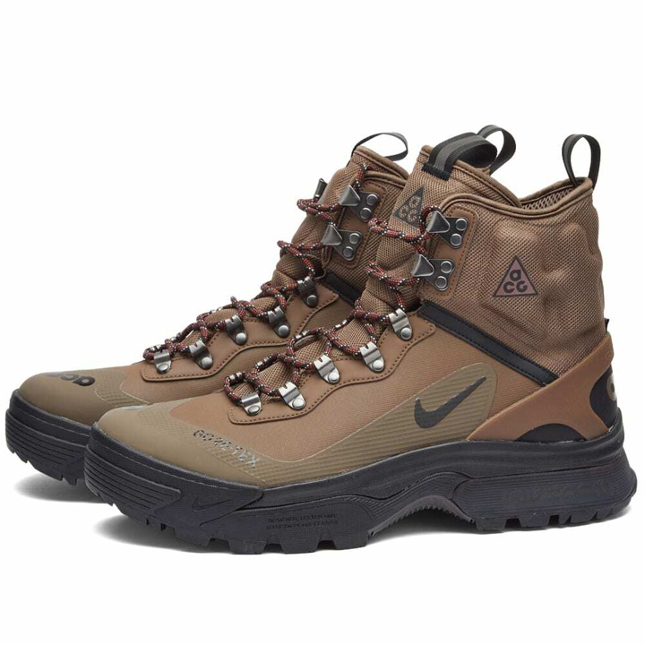 Photo: Nike Men's ACG Zoom Gaiadome Gore-Tex Sneakers in Trails End Brown/Black