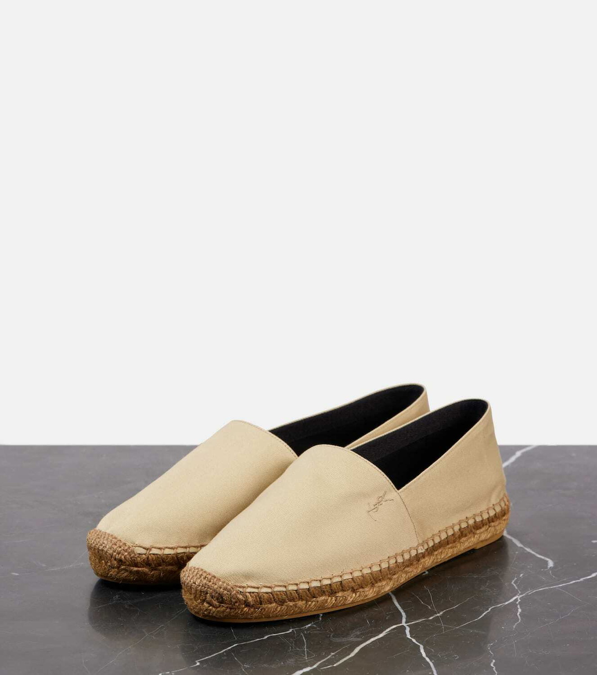 Saint Laurent Cassandre cotton gabardine espadrilles