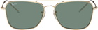 Ray-Ban Gold Caravan Reverse Sunglasses