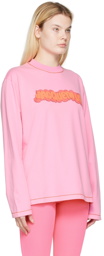 JACQUEMUS Pink Le Papier 'Le T-Shirt Pate à Modeler' Long Sleeve T-Shirt