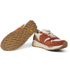 visvim - Roland Leather-Trimmed Suede and Mesh Sneakers - Orange