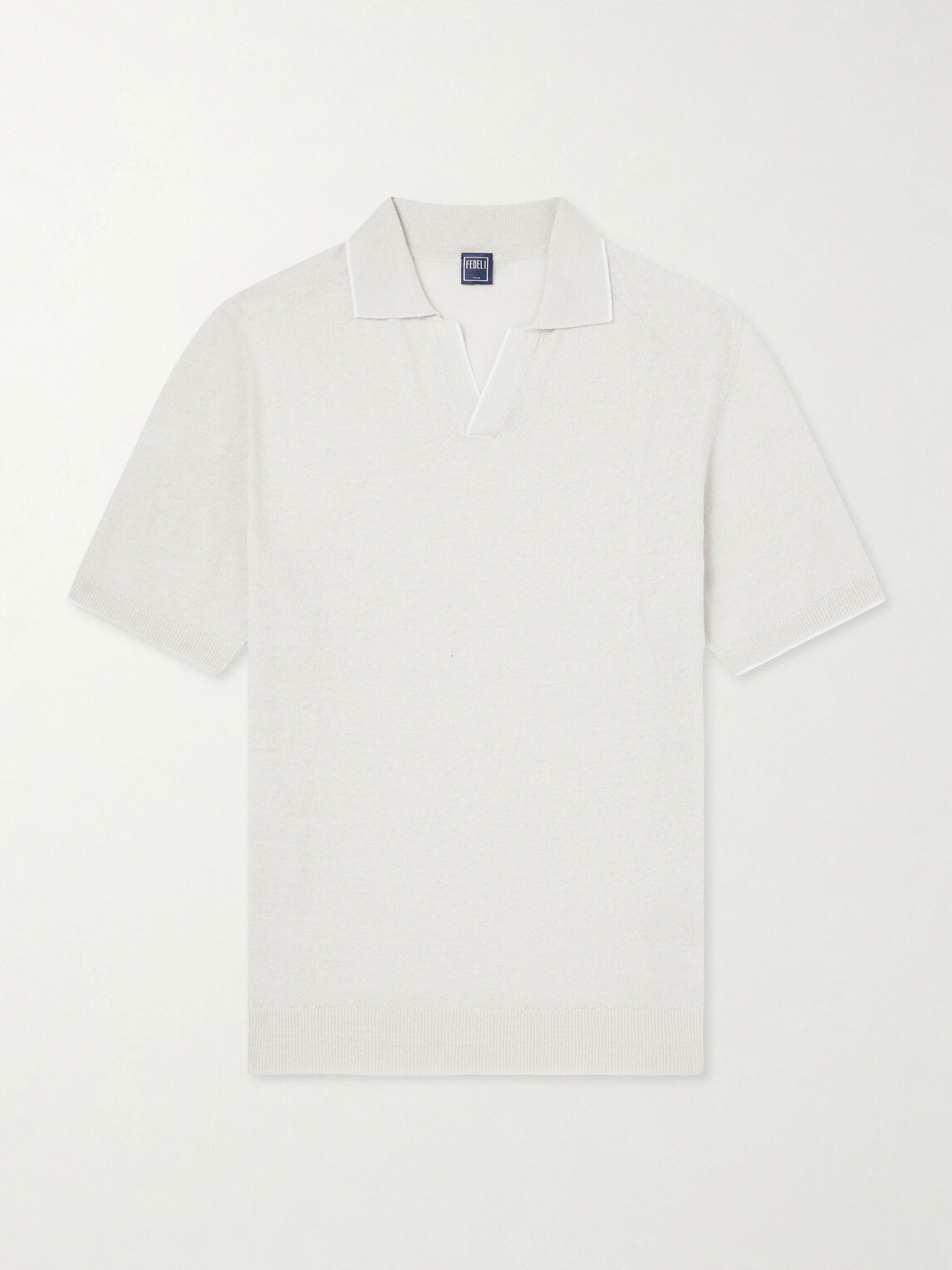 FEDELI - Delta Linen and Cotton-Blend Polo Shirt - Neutrals