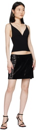 Dolce&Gabbana Black Micro-Sequin Miniskirt