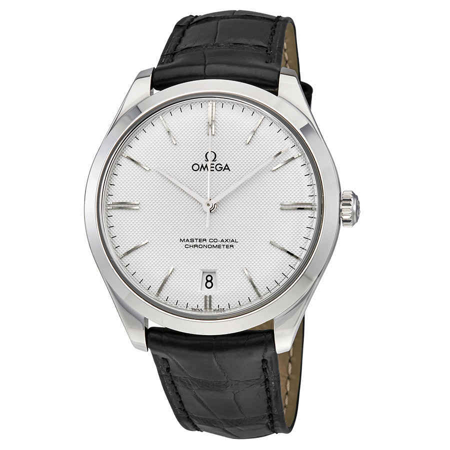 Omega De Ville Tresor Silver Dial 18k White Gold Mens Watch 43253402102004
