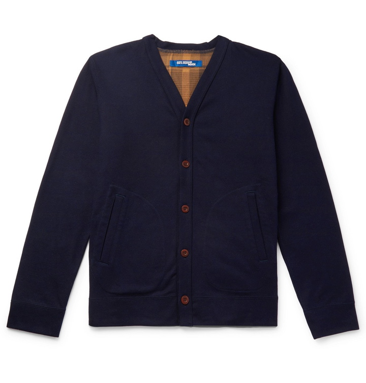 Photo: Junya Watanabe - Quilted Padded Nylon-Panelled Cotton and Wool-Blend Cardigan - Blue