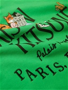Maison Kitsuné - Olympia Le-Tan Logo-Print Cotton-Jersey Sweatshirt - Green