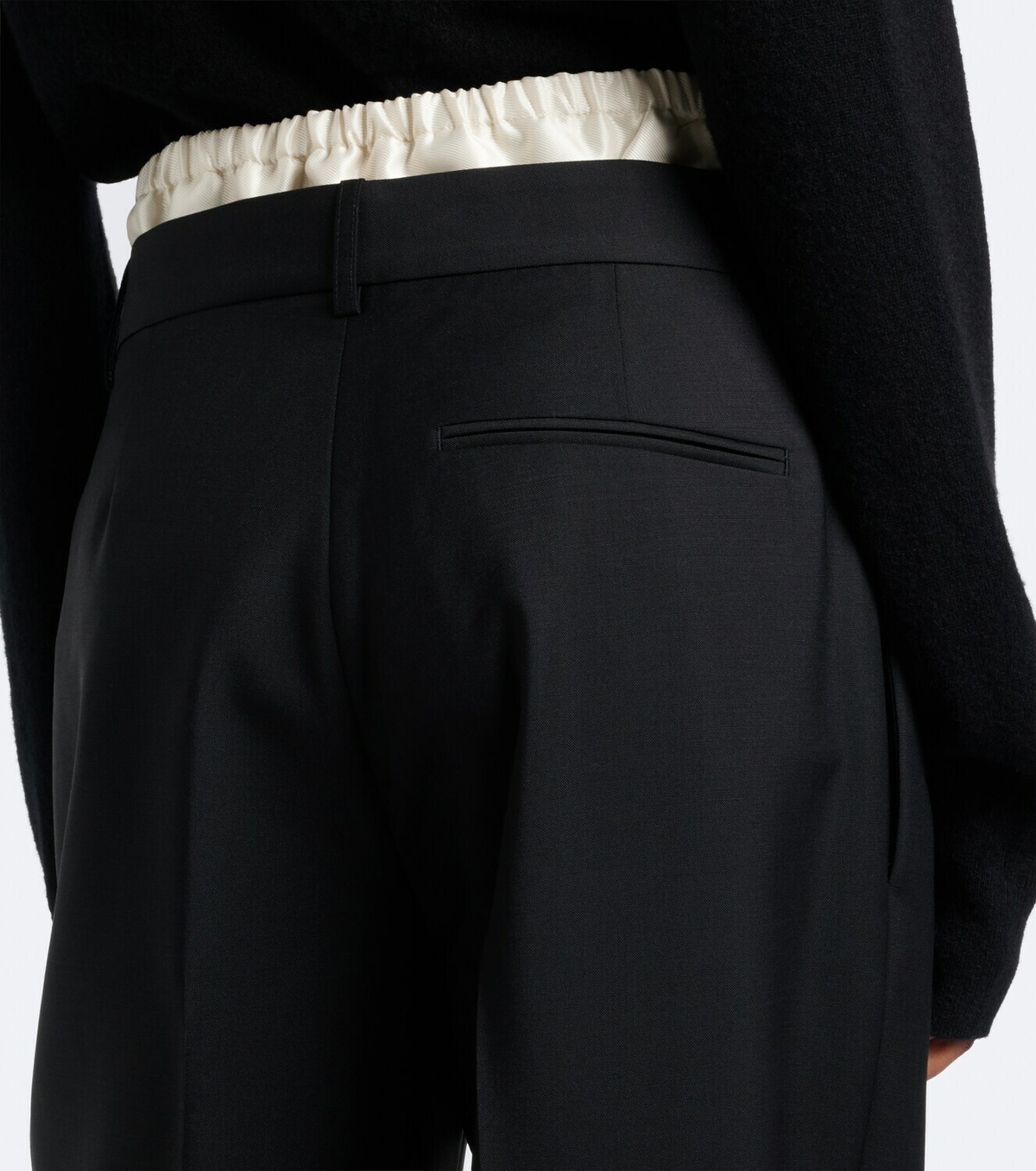 Róhe Wool and mohair wide-leg pants