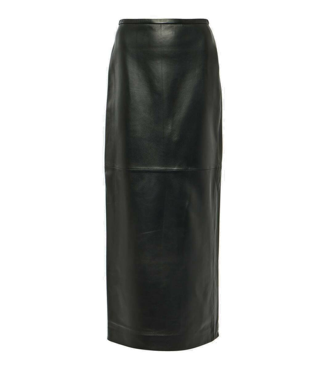 CO Leather maxi skirt Coach