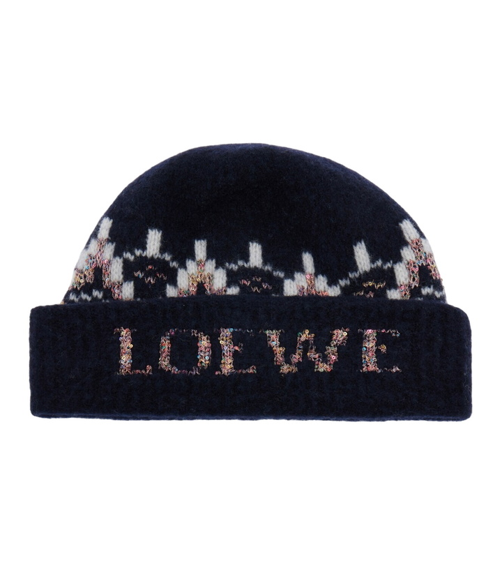 Photo: Loewe Fair Isle sequined wool-blend beanie