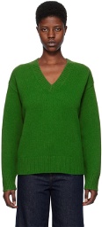 TOTEME Green V-Neck Sweater