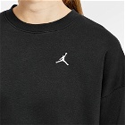 Air Jordan Men's Essential Fleece Crew Sweat in Black/White