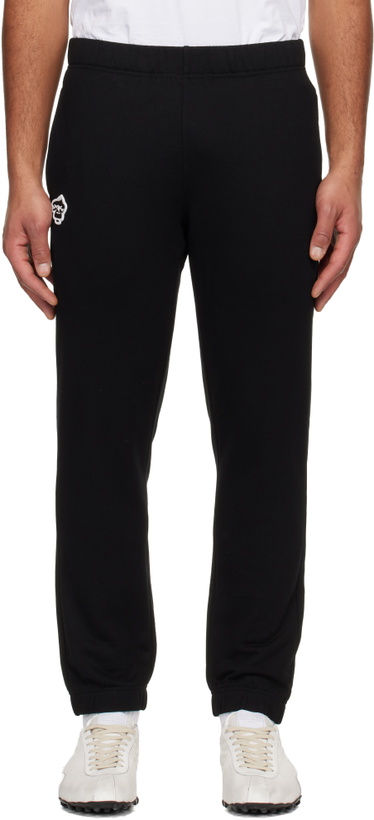 Photo: AAPE by A Bathing Ape Black Logo Patch Sweatpants