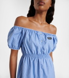 Miu Miu Checked cotton poplin minidress