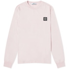 Stone Island Men's Long Sleeve Patch T-Shirt in Pink