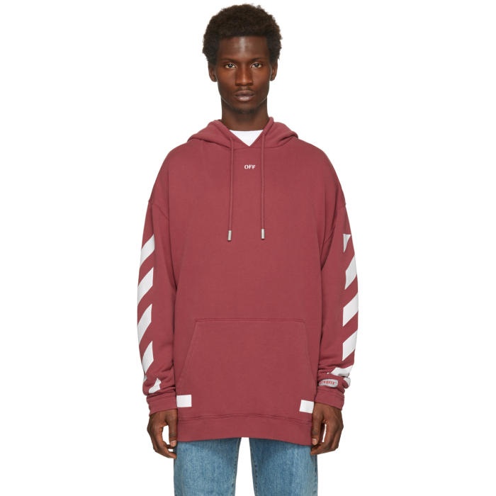 Photo: Off-White Red Diagonal Arrows Over Hoodie