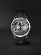 Hermès Timepieces - Slim d'Hermès Squelette Lune 39.5mm Automatic Titanium and Leather Watch, Ref. No. 054695WW00