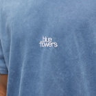 Blue Flowers Men's Heavy Wash T-Shirt in Blue Wash