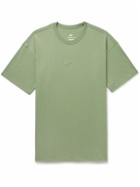 Nike - Sportswear Premium Essentials Logo-Embroidered Cotton-Jersey T-Shirt - Green