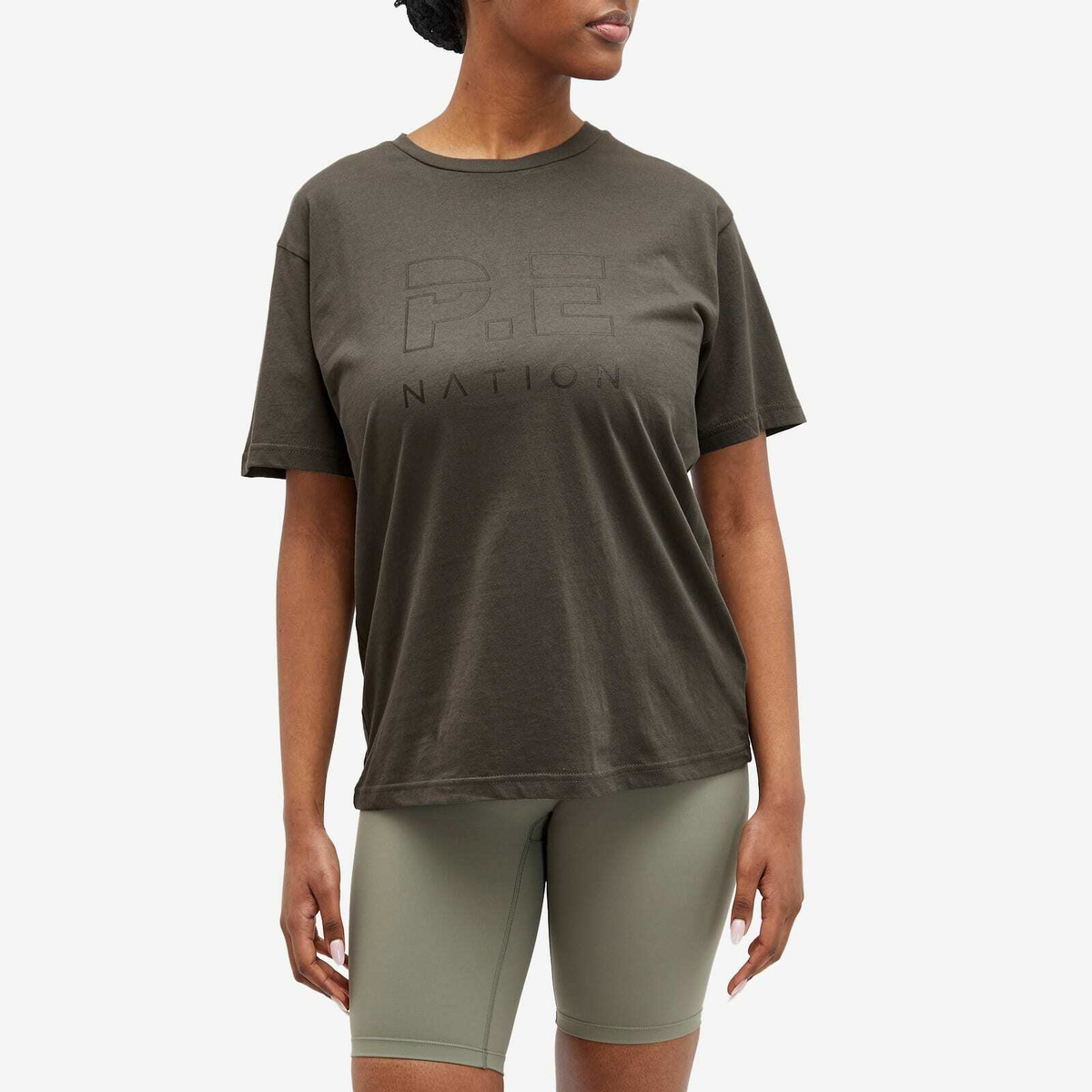 P.E Nation Women's Heads Up T-Shirt in Dark Shadow