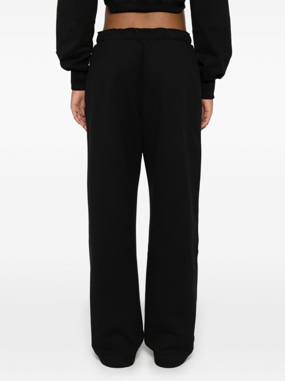 Marine Serre Logo Embroidery Straight-Cut Trousers