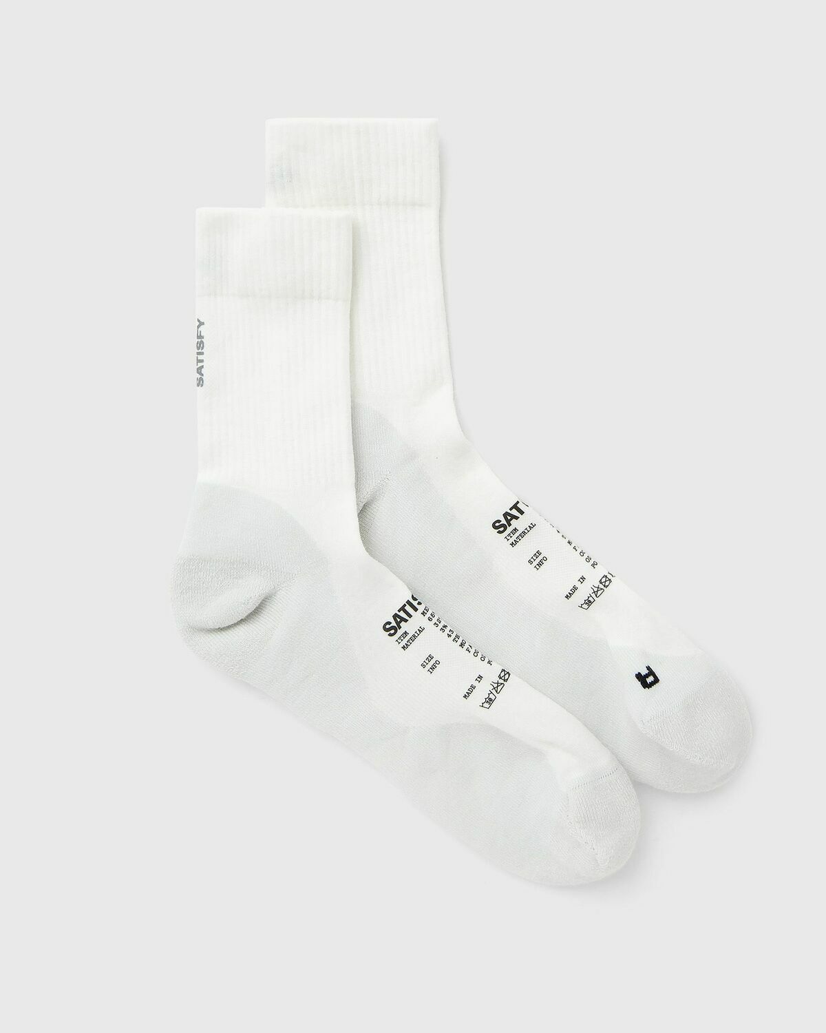 Satisfy Running Merino Nylon Tube Socks White Men