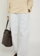 Lemaire Twisted Belted Barrel-leg Jeans Off White