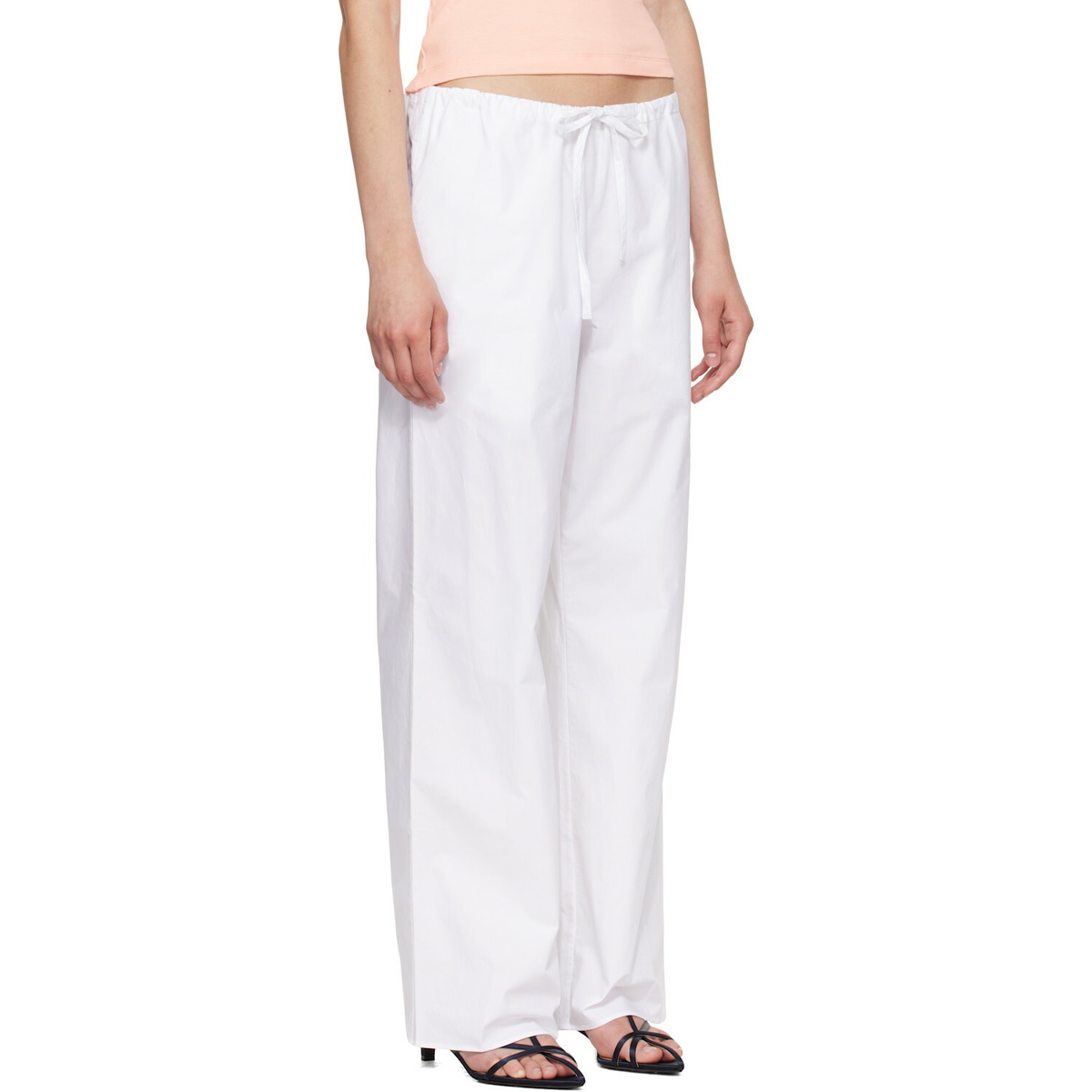 FLORE FLORE White Josephine Lengthened Trousers