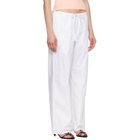 FLORE FLORE White Josephine Lengthened Trousers