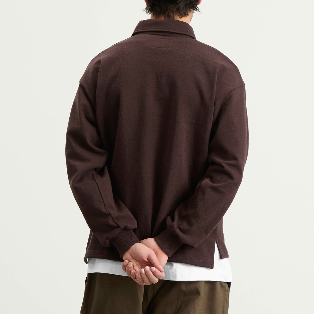 Café Mountain Men's Quarter Zip Heavy Sweat in Earth