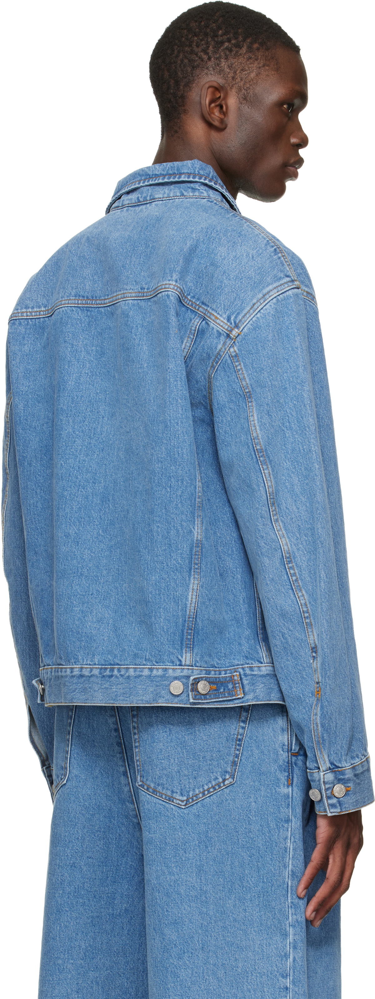 Dries Van Noten Blue Flap Pocket Denim Jacket