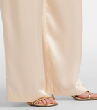 The Sei Silk satin straight pants