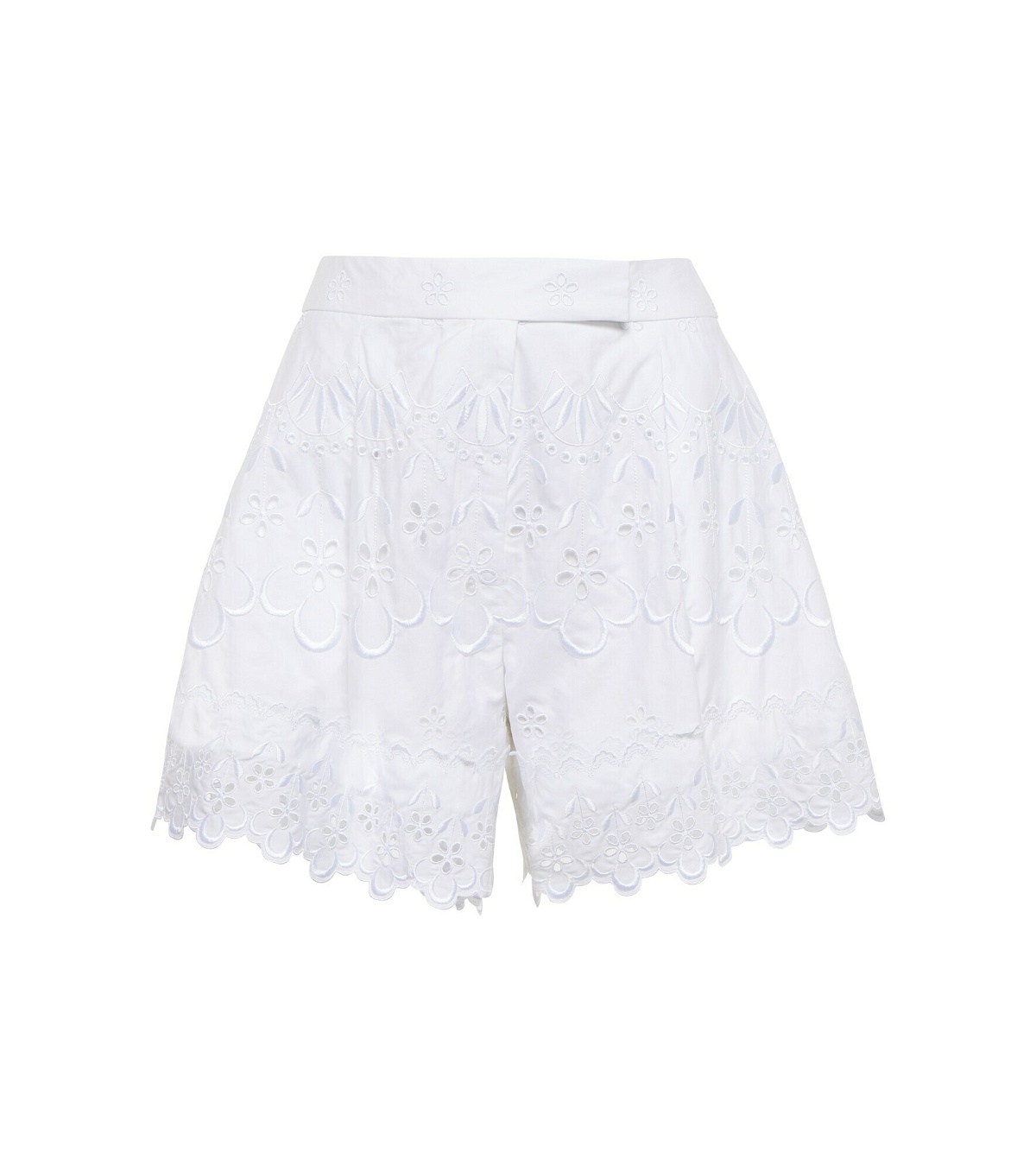 Simone Rocha - Embroidered high-rise cotton shorts Simone Rocha