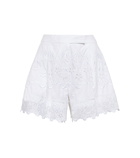 Simone Rocha - Embroidered high-rise cotton shorts