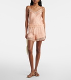 Poupette St Barth Zely lace-trimmed satin camisole