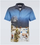Orlebar Brown Hibbert printed cotton bowling shirt