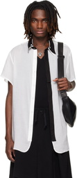 YOHJI YAMAMOTO White Double Collar B Shirt