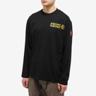 Moncler Grenoble Men's Long Sleeve Hashtag Logo T-Shirt in Black