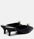 Magda Butrym Faux pearl satin mules