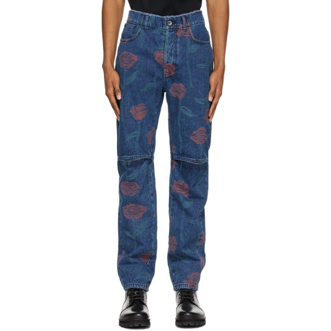 Photo: Opening Ceremony Blue Allover Roses Jeans
