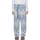 Dries Van Noten Blue Verner Panton Edition Piene Tris Trousers