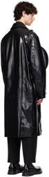 Jil Sander Black Sport Leather Coat