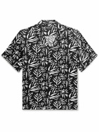 Frescobol Carioca - Roberto Camp-Collar Printed Silk Shirt - Black